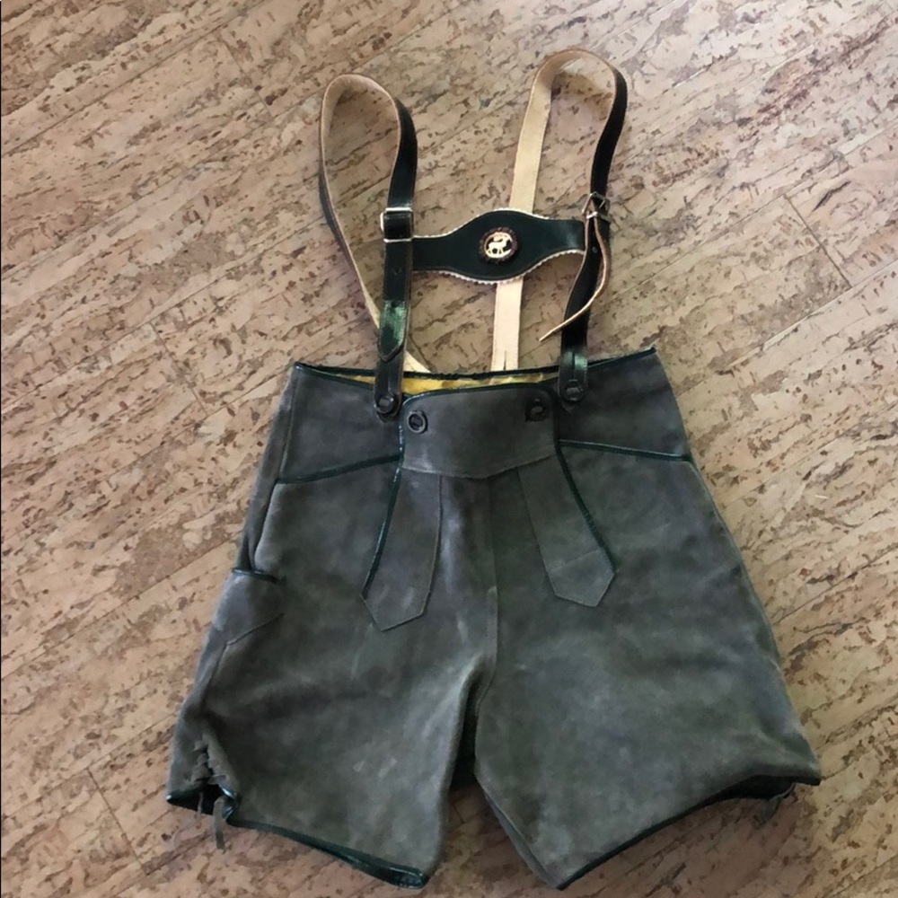 Authentic Vintage Octoberfest Lederhosen Shorts